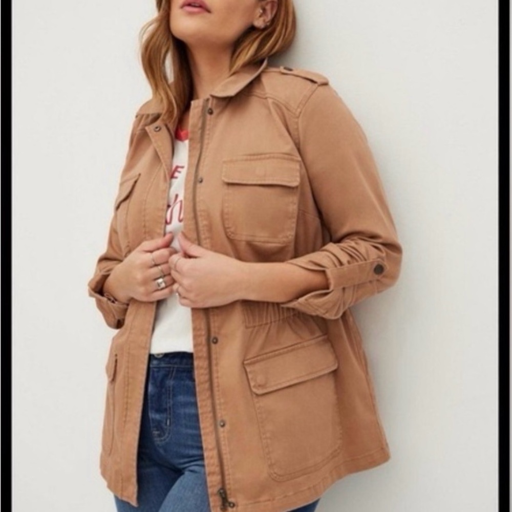 Torrid Light Brown Utility Jacket - image 1